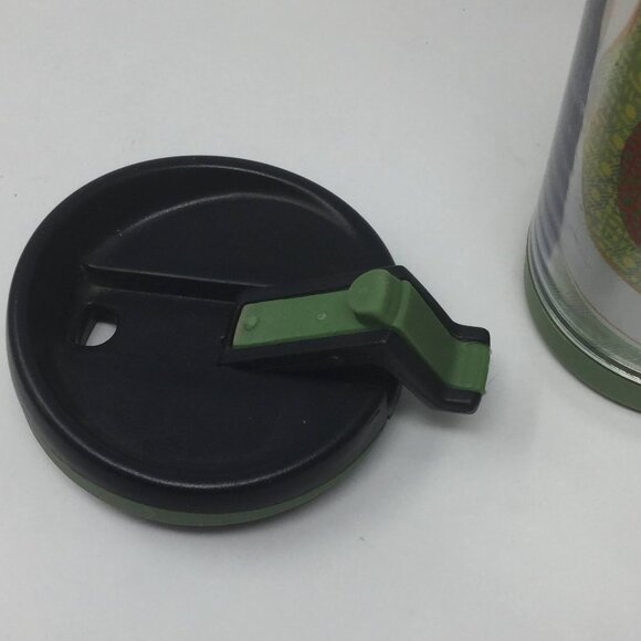 Starbucks 2007 Travel Tumbler Green Orange Cup 16o - Picture 6 of 8